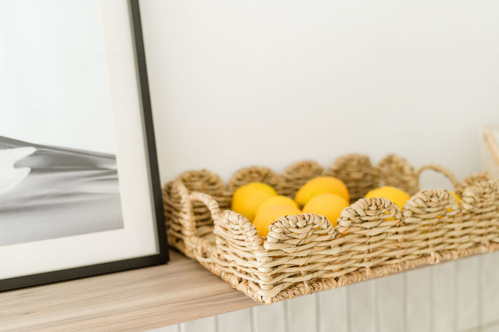Rectangular scalloped tray