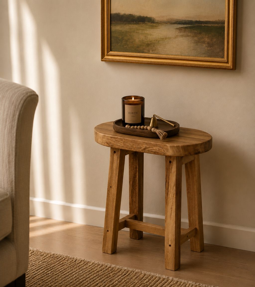 Koa Iroko stool