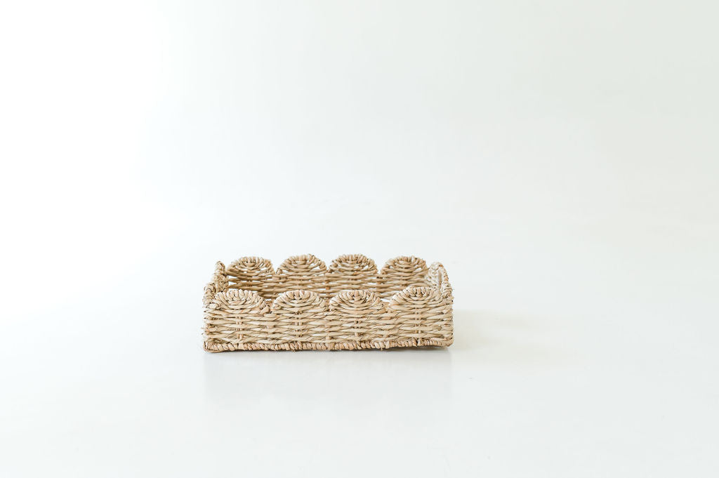 Rectangular scalloped tray